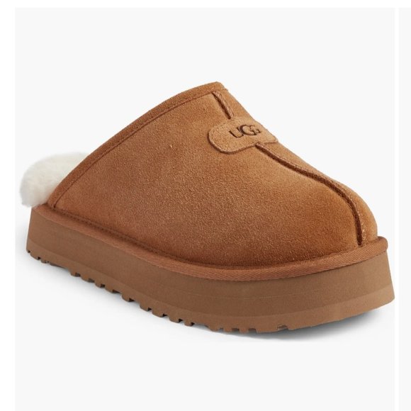 NIB UGG DISCOQUETTE SLIDE SLIPPER CHESTNUT SIZE 9 - Picture 2 of 10
